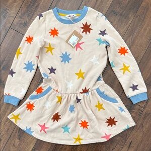NWT Mini Boden Colorful Star Cotton Kids Dress